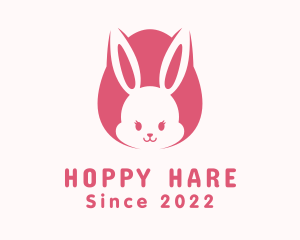Cute Easter Bunny logo design