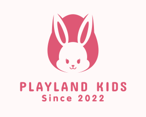 Cute Easter Bunny logo design