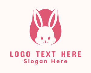 Cute Easter Bunny Logo