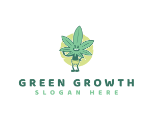 Marijuana Hemp Weed logo design