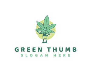 Marijuana Hemp Weed logo design