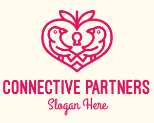 Relationship - Red Valentine Lovebird logo design