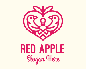 Red - Red Valentine Lovebird logo design