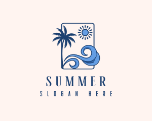 Summer Beach Wave logo design