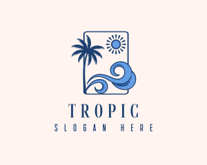 Summer Beach Wave logo design