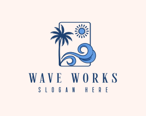 Summer Beach Wave logo design