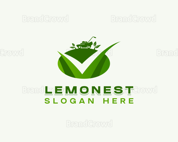 Lawn Mower Landscaping Logo