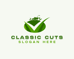 Lawn Mower Landscaping logo design