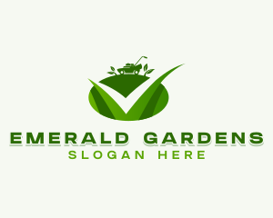 Lawn Mower Landscaping logo design