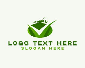 Lawn Mower Landscaping Logo