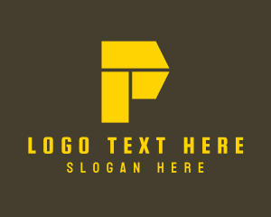 Structural - Modern Industrial Letter P logo design