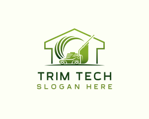 Residential Landscaping Mower logo design