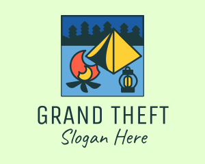 Outdoor Campsite Teepee Logo