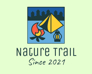Outdoors - Outdoor Campsite Teepee logo design