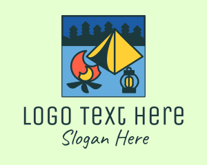 Outdoor Campsite Teepee Logo