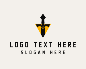 War - Gaming Titan Sword logo design