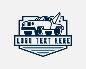 Tow Truck - Transport Trucking Cargo logo design