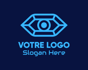 Eyesight - Blue Cyber Eye logo design