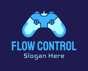 Blue Game Controller logo design