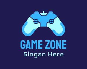 Blue Game Controller logo design