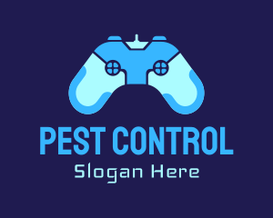 Blue Game Controller logo design