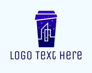 Drinking Cup - City Builing Night Cup logo design