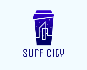 City Builing Night Cup logo design