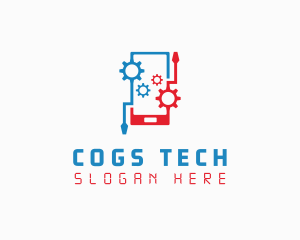 Cog Mobile Repair logo design