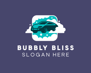 Sparkle Bubble Car Wash logo design