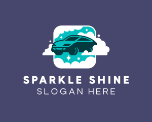 Sparkle Bubble Car Wash logo design