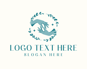 Relaxation - Floral Hands Relaxation logo design
