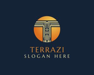 Celtic Luxury Letter T logo design