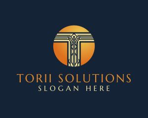 Celtic Luxury Letter T logo design