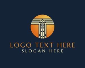 Round - Celtic Luxury Letter T logo design