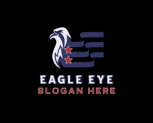 Eagle Bird America Flag logo design