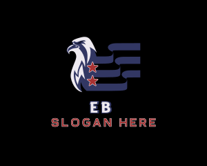 Veteran - Eagle Bird America Flag logo design