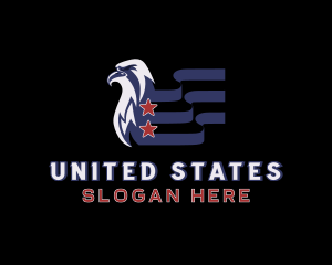 Eagle Bird America Flag logo design