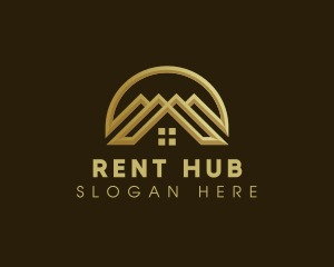 Construction Geometric House Realty logo design