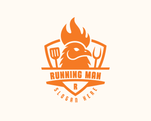 Meat - Chicken Barbecue Grill logo design