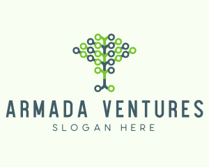 Tech Agricultural Tree Venture logo design