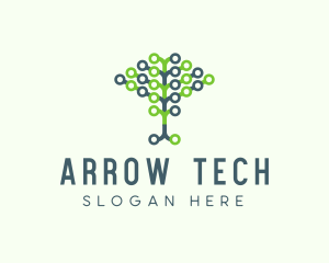 Tech Agricultural Tree Venture logo design