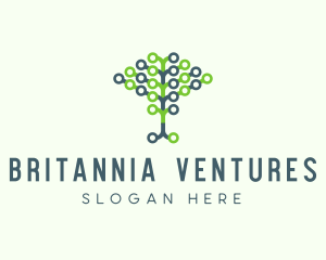 Tech Agricultural Tree Venture logo design