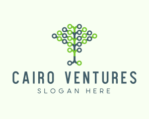 Tech Agricultural Tree Venture logo design