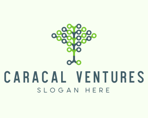 Tech Agricultural Tree Venture logo design