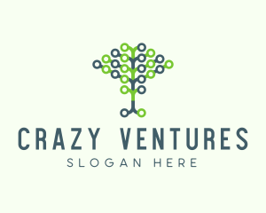 Tech Agricultural Tree Venture logo design