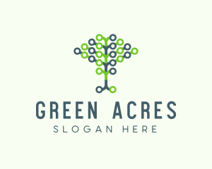Agricultural - Tech Agricultural Tree Venture logo design