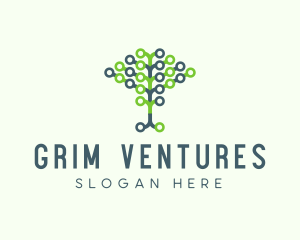 Tech Agricultural Tree Venture logo design