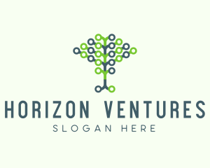 Tech Agricultural Tree Venture logo design