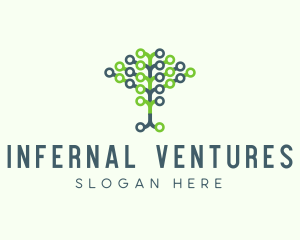 Tech Agricultural Tree Venture logo design