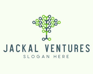 Tech Agricultural Tree Venture logo design